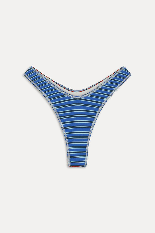 Frankies Bikinis Full Moon Micro Bikini Bottom Summer Stripe