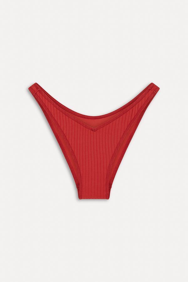 Frankies Bikinis Harper Cheeky Bikini Bottom Cherry