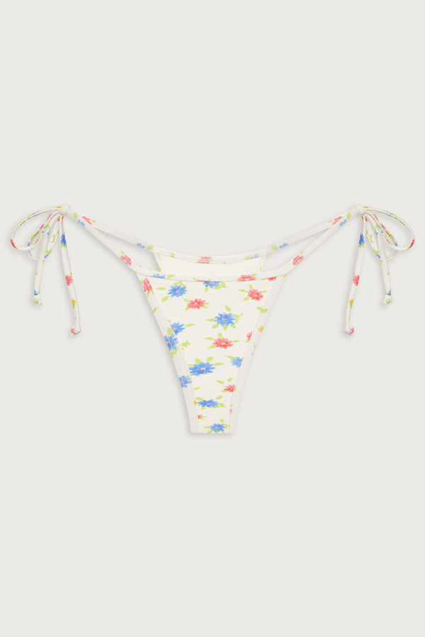 Frankies Bikinis Hazel Floral Skimpy Bikini Bottom Water Blossom