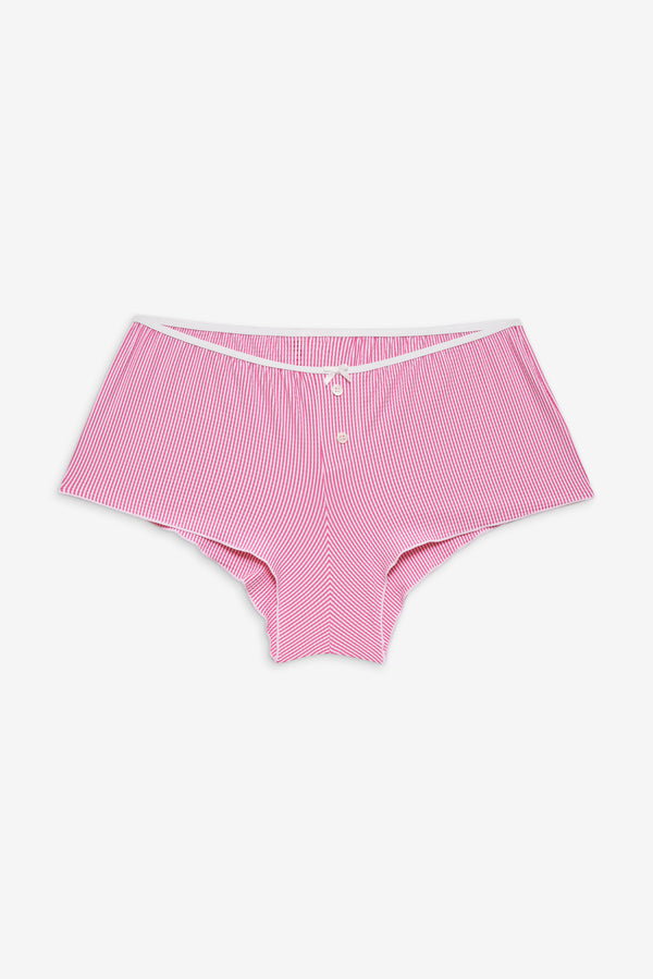 Frankies Bikinis Indio Striped Booty Shorts Pink Stripe