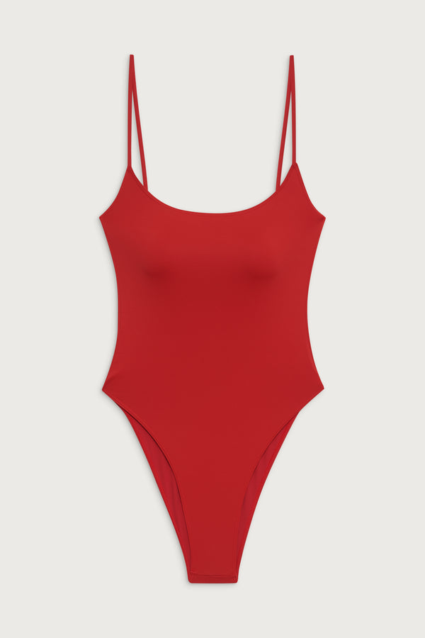 Frankies Bikinis Juliet Cheeky One Piece Swimsuit True Red