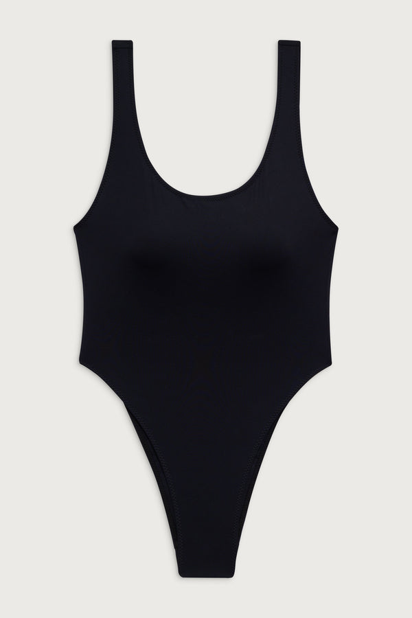 Frankies Bikinis July Cheeky One Piece Swimsuit Black