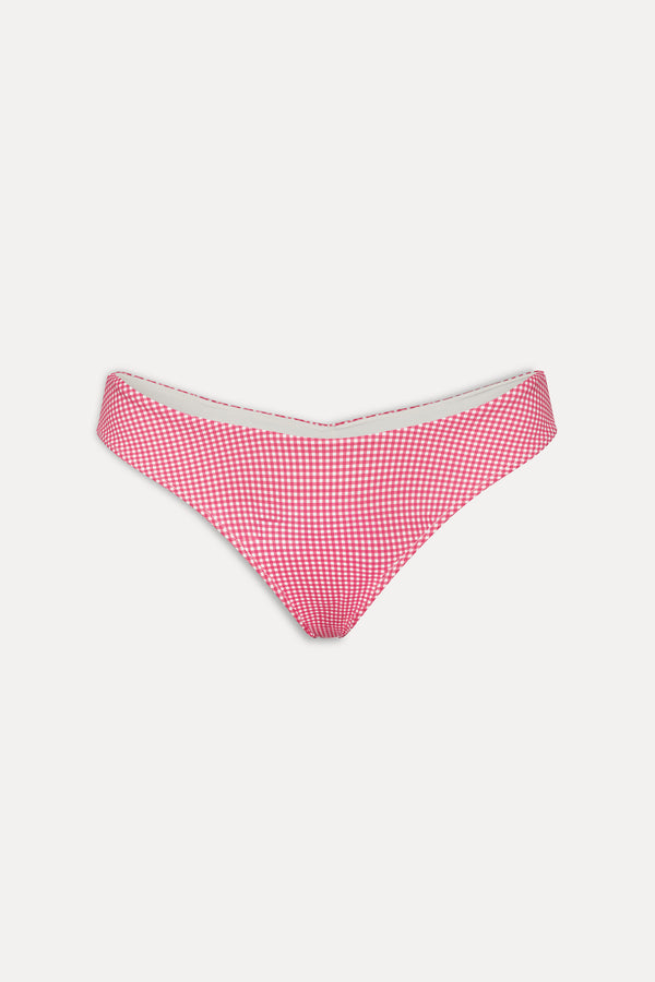 Frankies Bikinis Katarina Cheeky Bikini Bottom Ladybug Gingham
