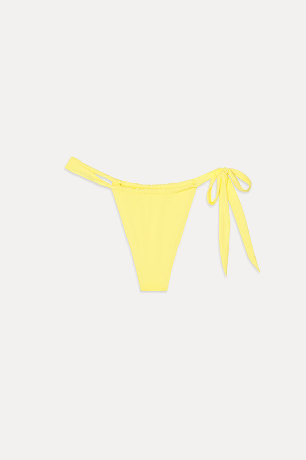 Frankies Bikinis Kealy Tie Side Cheeky Bikini Bottom Yellow Iris