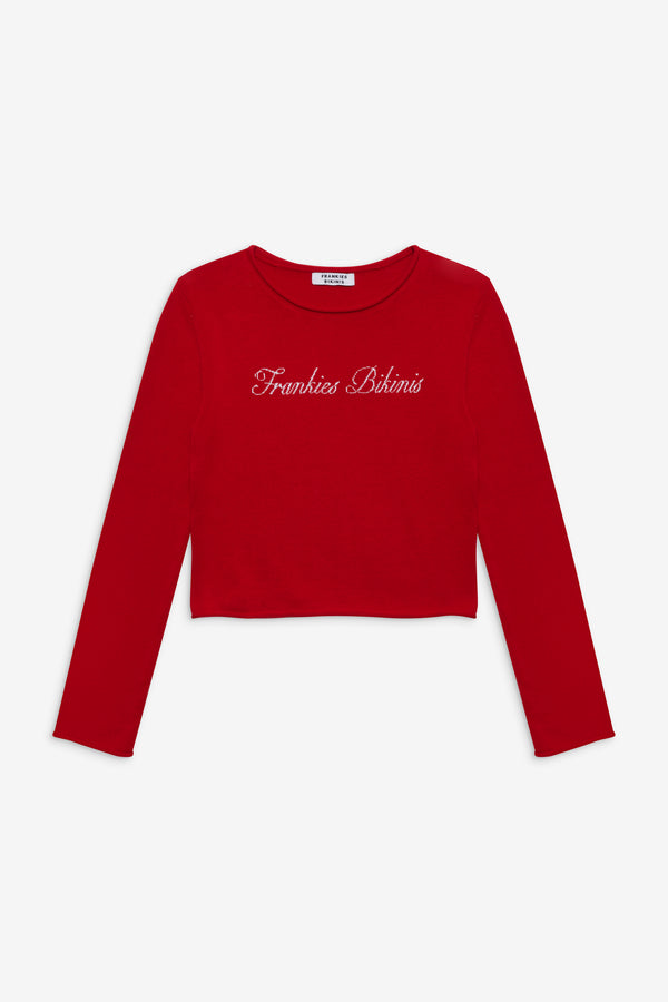 Frankies Bikinis Kennedy Cotton Knit Sweater Heartstrings