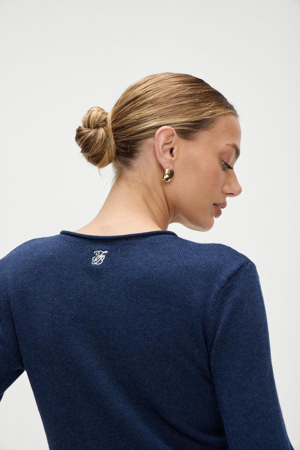 Frankies Bikinis Kennedy Cotton Knit Sweater Malibu