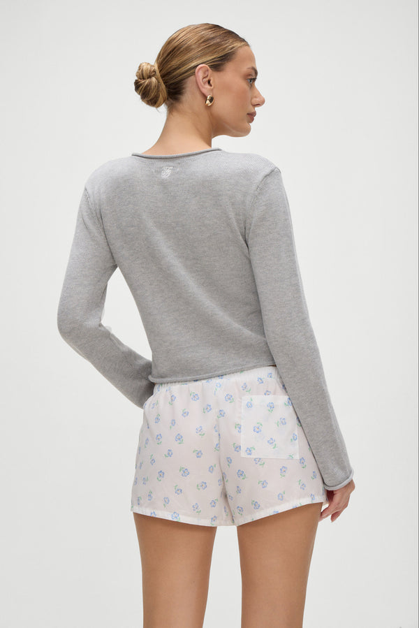 Frankies Bikinis Kennedy Cotton Knit Sweater New York