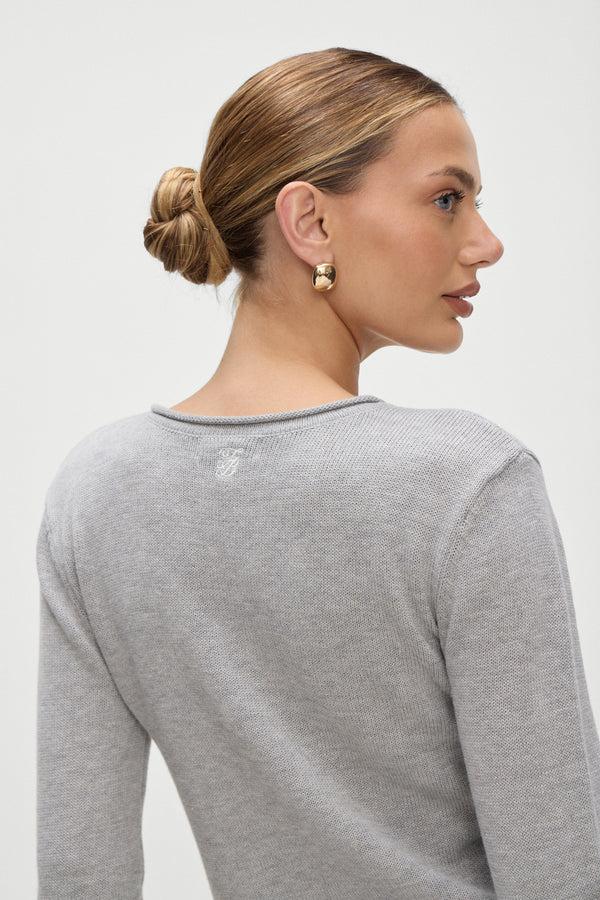 Frankies Bikinis Kennedy Cotton Knit Sweater New York