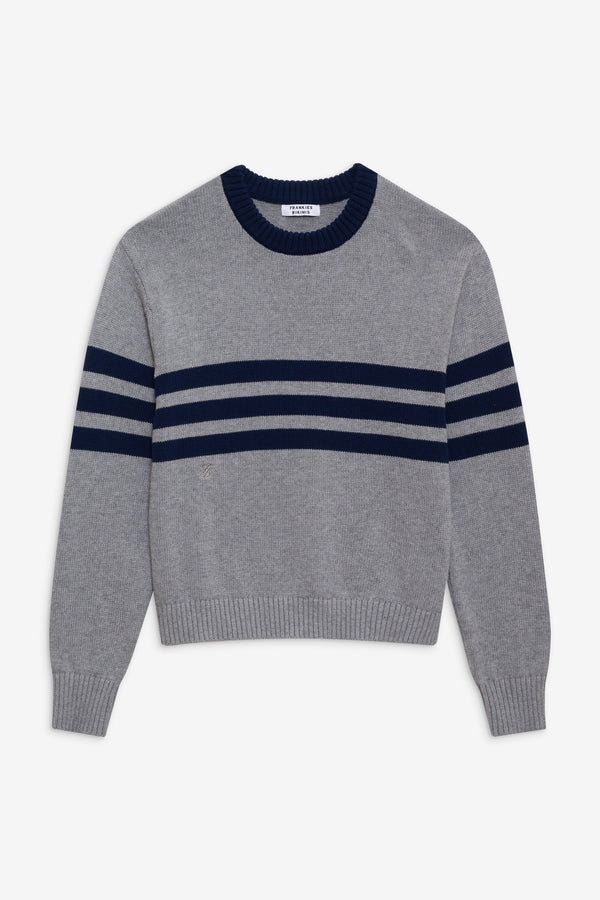 Frankies Bikinis Kip Oversized Crewneck Sweater Rain Cloud