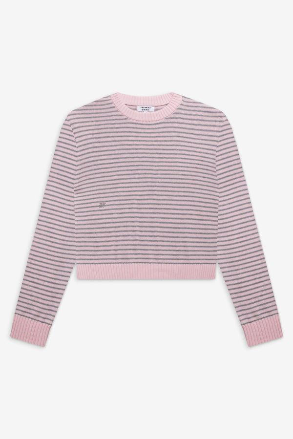 Frankies Bikinis Kip Oversized Sweater Rosewater Stripe