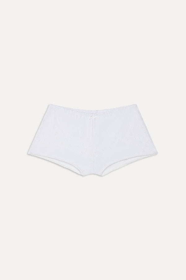 Frankies Bikinis Logan Eyelet Swim Shorts Spring Cloud