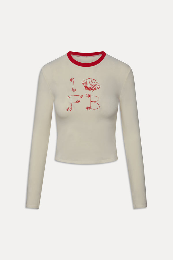 Frankies Bikinis Low Tide Long Sleeve Shirt Sunrise Shell