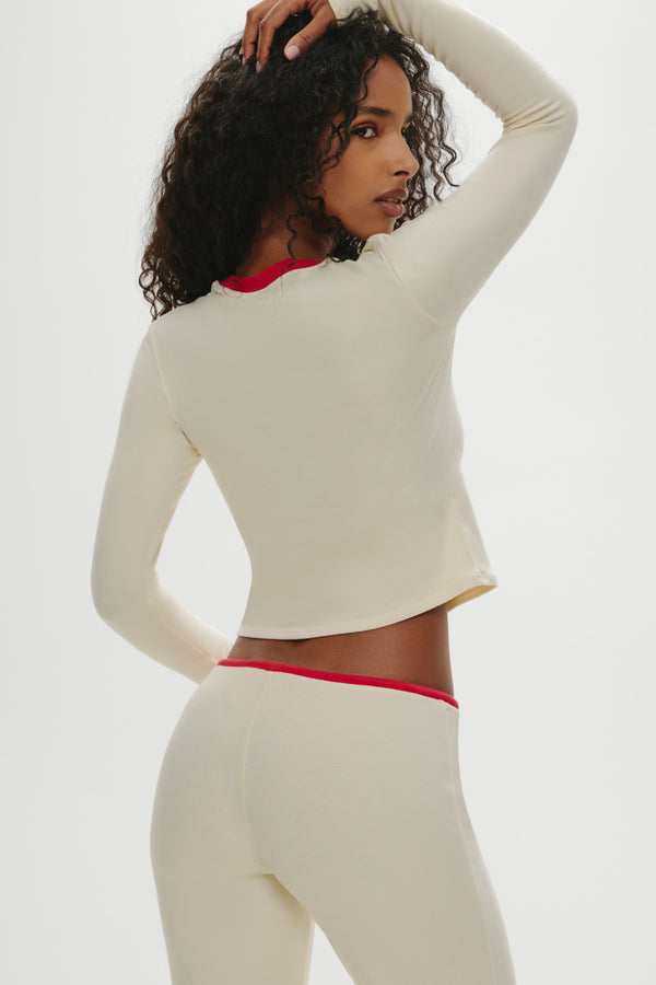 Frankies Bikinis Low Tide Long Sleeve Shirt Sunrise Shell