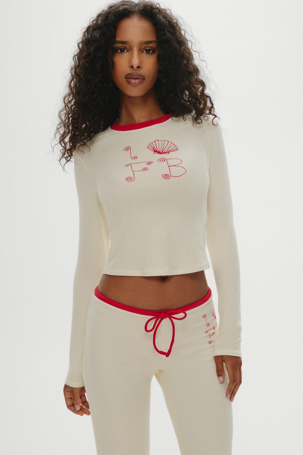 frankies bikinis Low Tide Long Sleeve Shirt Sunrise Shell