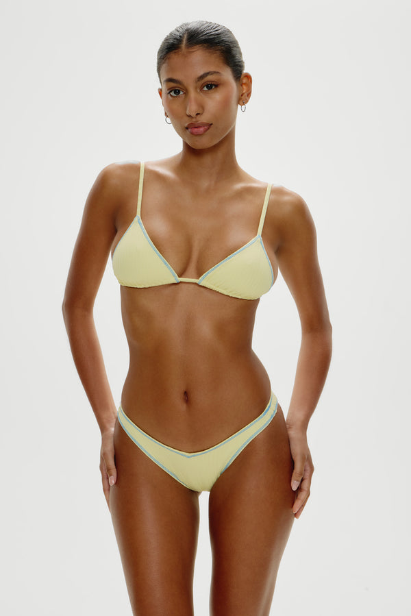 Frankies Bikinis Lumia Triangle Bikini Top Honeycomb