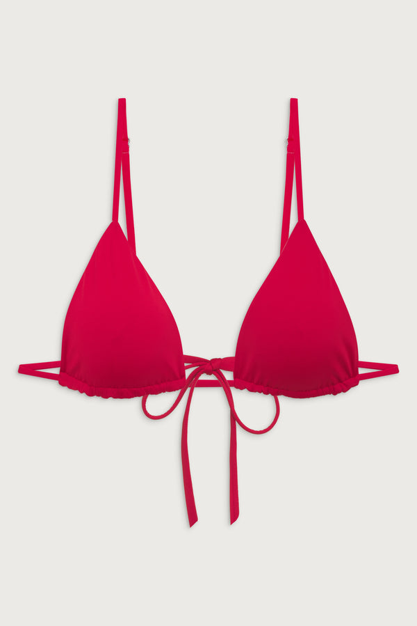 Frankies Bikinis Lumia Triangle Bikini Top True Red