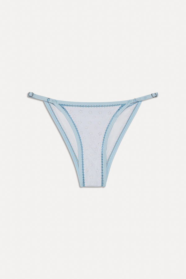 Frankies Bikinis Luna Cheeky Eyelet Bikini Bottom Spring Cloud