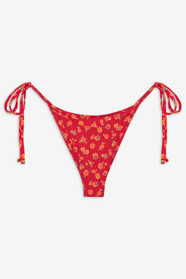 Frankies Bikinis Mackenzie Floral String Bikini Bottom Summer Flower
