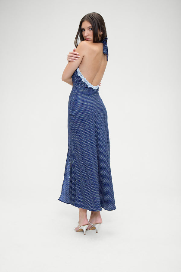 Frankies Bikinis Madeleine Polka Dot Maxi Dress Dotty