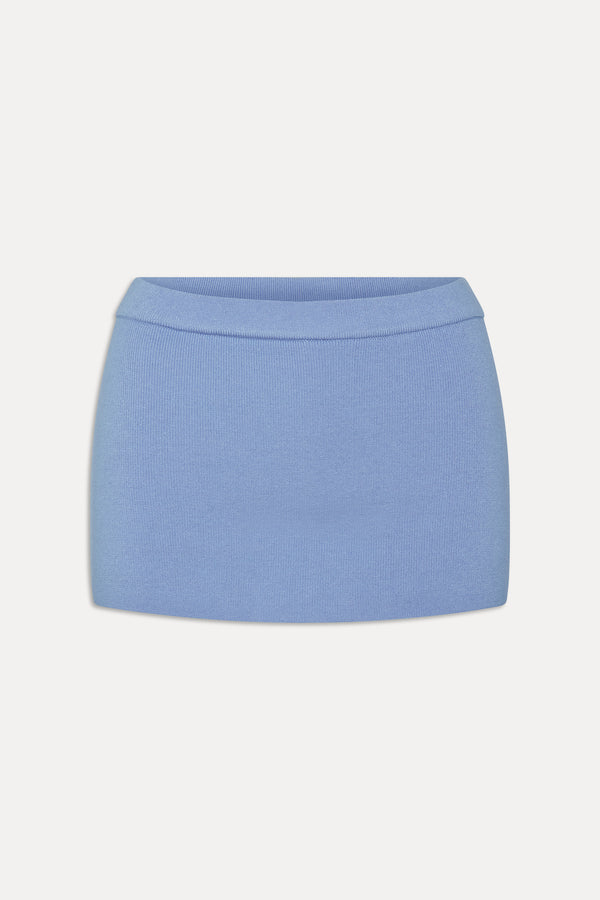 Frankies Bikinis Marialla Knit Mini Skort Heaven Blue