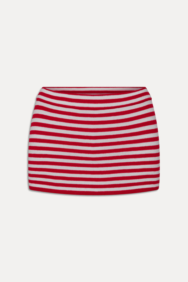 Frankies Bikinis Marialla Knit Mini Skort South Hampton Stripe