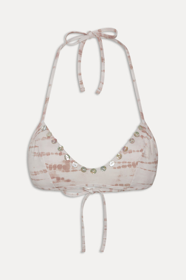 Frankies Bikinis Micah Halter Bikini Top Sand Drift