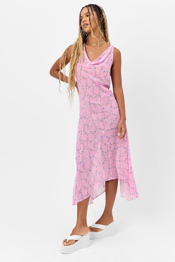 Frankies Bikinis Molly Floral Chiffon Dress Fairytale