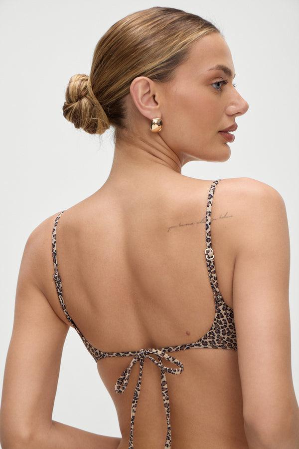Frankies Bikinis Morning Underwire Bikini Top Baby Leopard