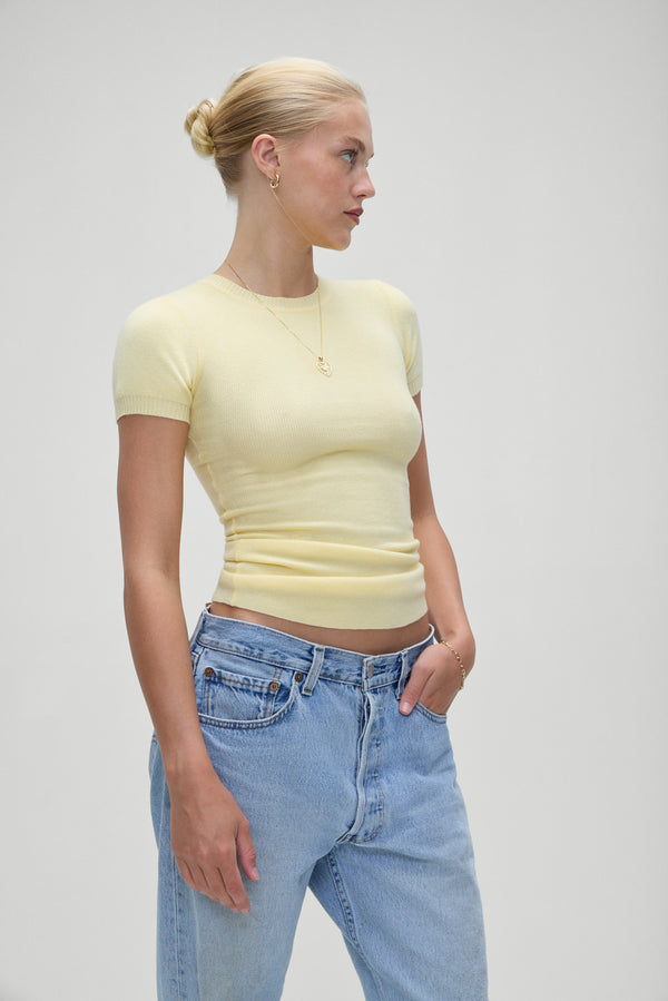 Frankies Bikinis Mulholland Knit Sweater Vanilla Sugar