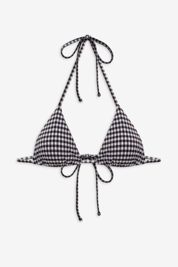 Frankies Bikinis Nick Skimpy Triangle Bikini Top Blackberry Gingham