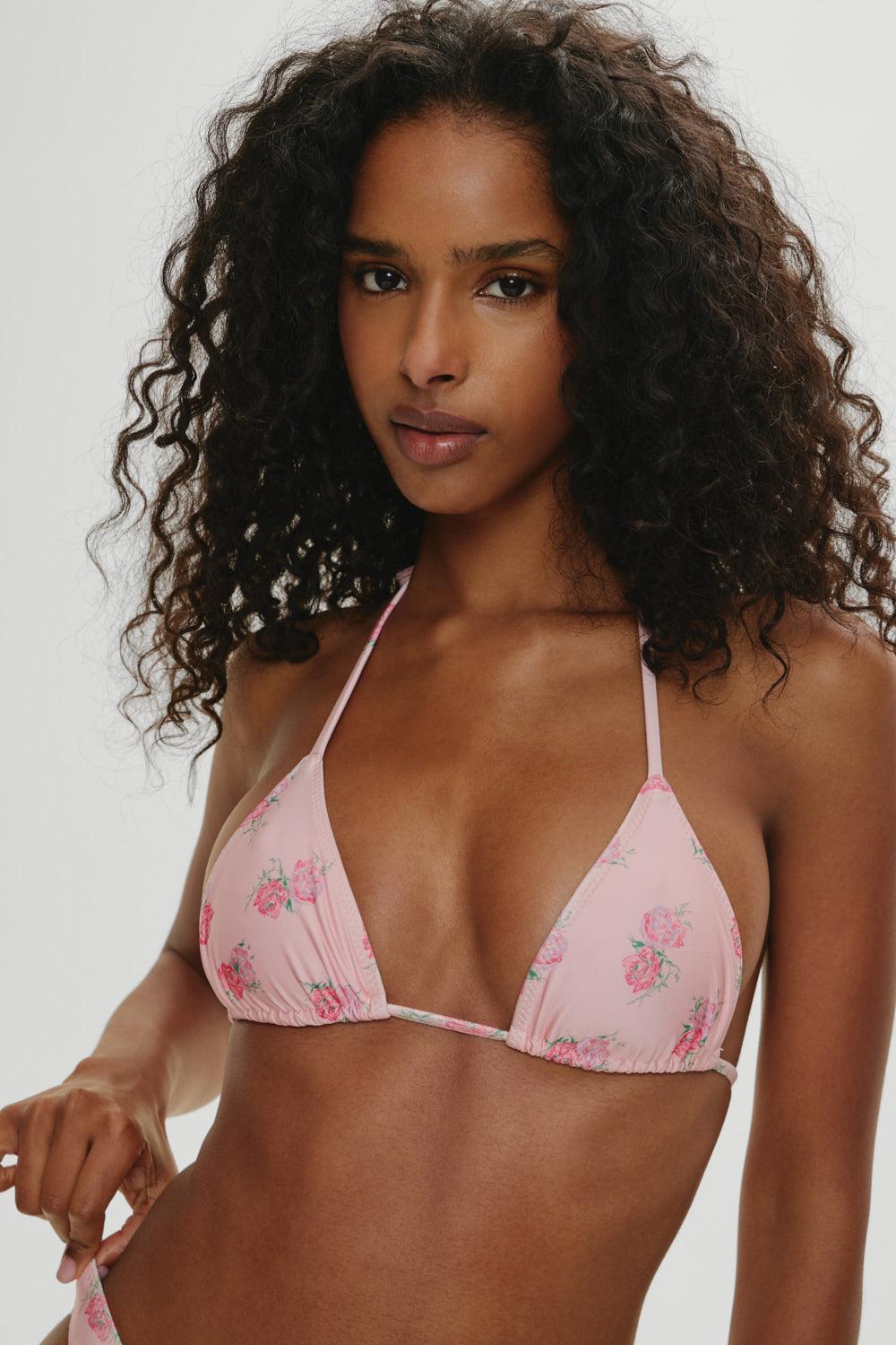 frankies bikinis Nick Skimpy Triangle Bikini Top Fresh Rose