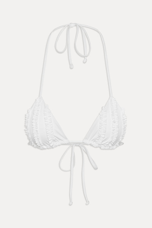 Frankies Bikinis Nick Skimpy Triangle Bikini Top Optic White