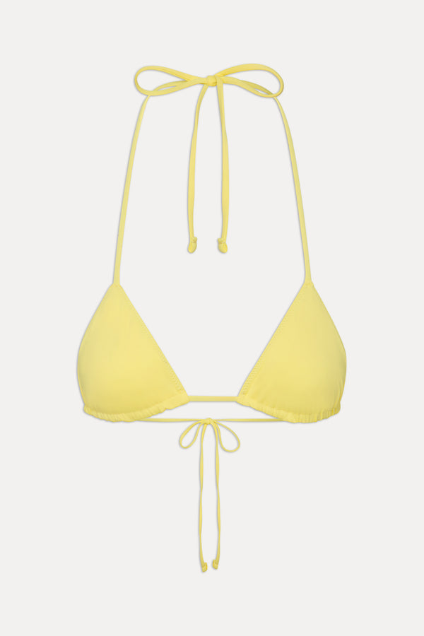 Frankies Bikinis Nick Skimpy Triangle Bikini Top Yellow Iris