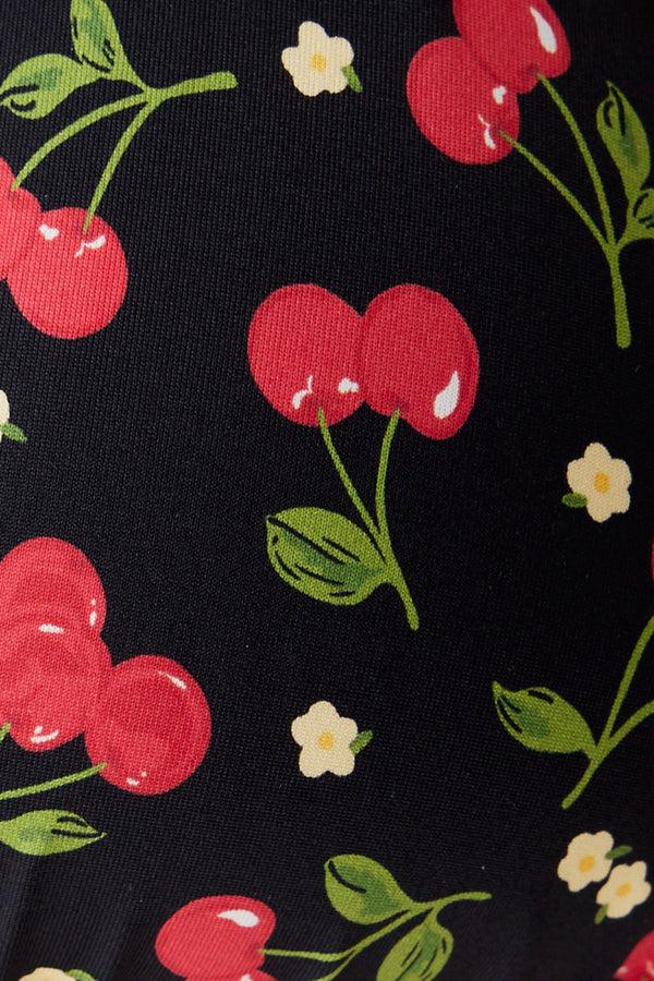 Frankies Bikinis Nick Triangle Halter Bikini Top Cherry Hearts