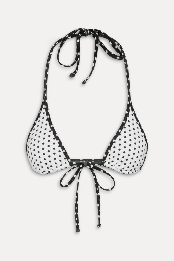 Frankies Bikinis Paradise Halter Bikini Top Classic Polka Dot