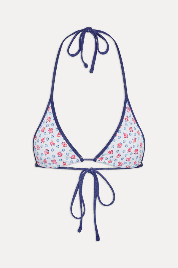 Frankies Bikinis Paradise Halter Bikini Top Wild Rose