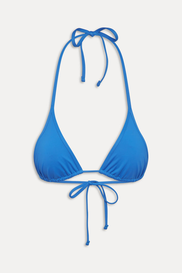 Frankies Bikinis Paradise Micro Halter Bikini Top Lake Blue