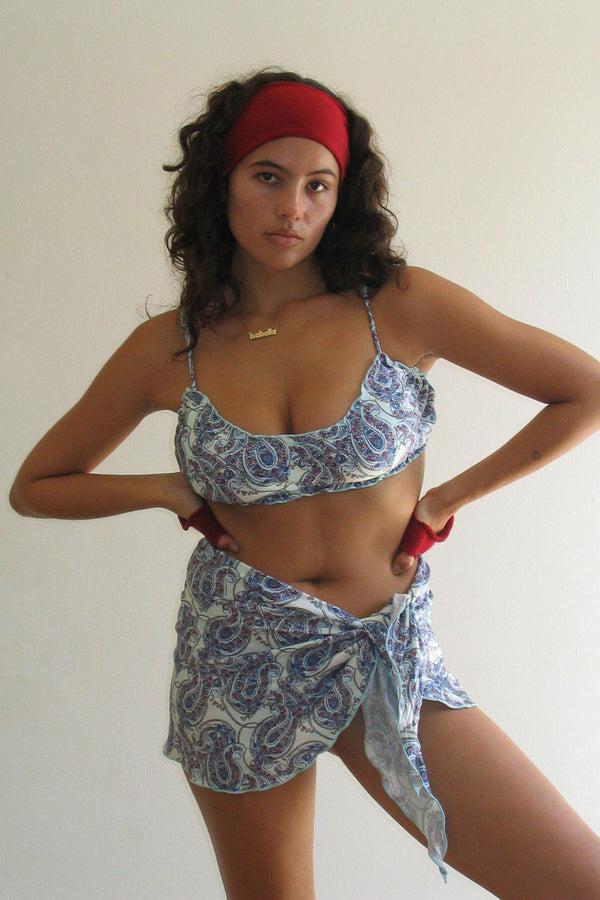 Frankies Bikinis Paraiso Shine Wrap Sarong Paradiso Paisley