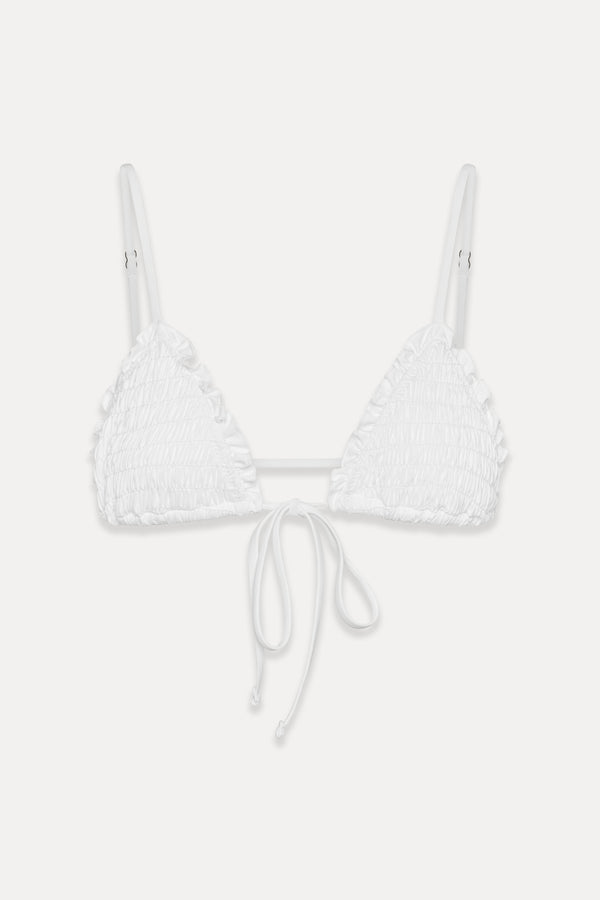 Frankies Bikinis Penny Skimpy Triangle Bikini Top Optic White