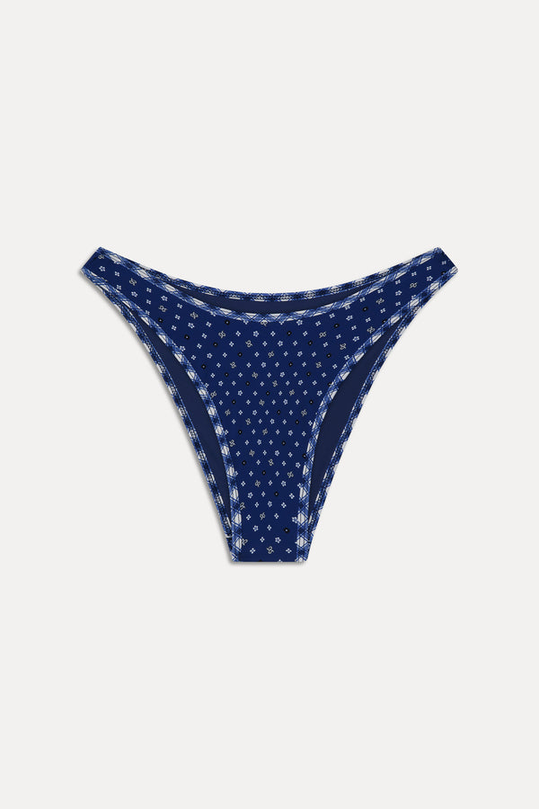 Frankies Bikinis Presley High Waisted Bikini Bottom Starry Night