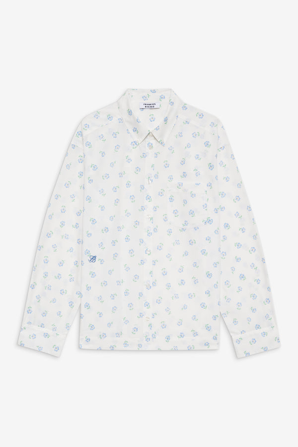 Frankies Bikinis Ralph Long Sleeve Sleep Shirt Periwinkle