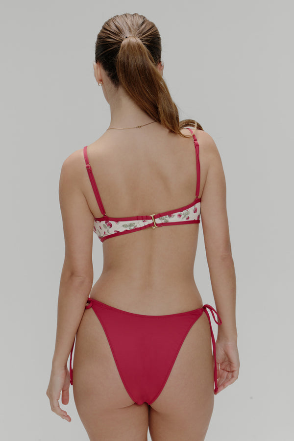 Frankies Bikinis Romeo Cheeky String Bikini Bottom Rosebud