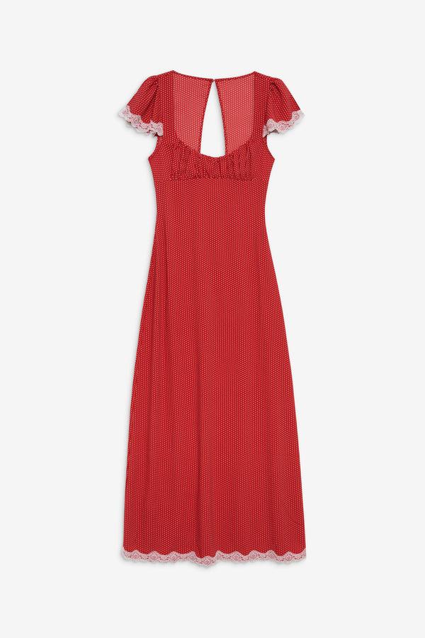 Frankies Bikinis Rosalyn Polka Dot Maxi Dress Ladybug