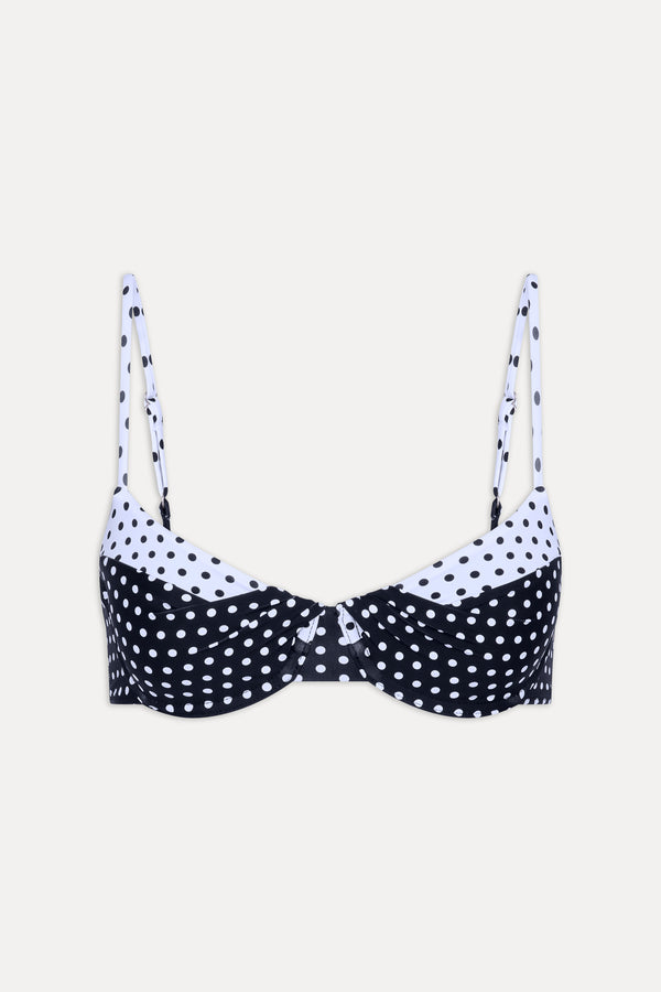 Frankies Bikinis Savannah Underwire Bikini Top Classic Polka Dot