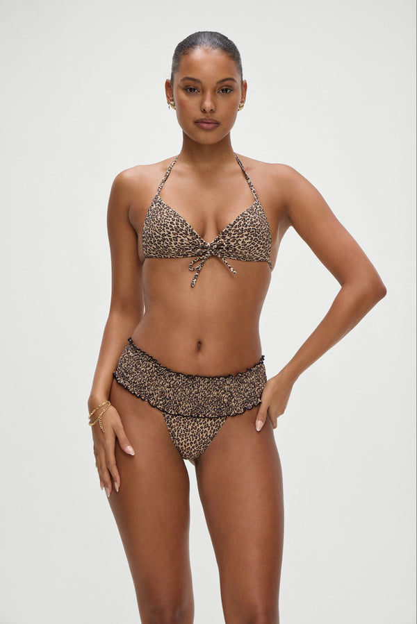 Frankies Bikinis Sofie Micro Bikini Bottom Baby Leopard