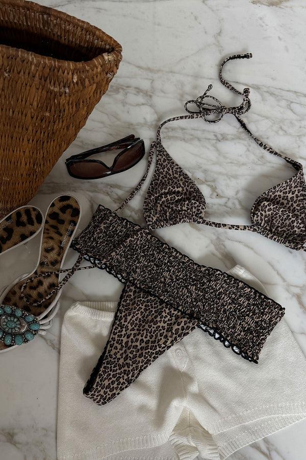 Frankies Bikinis Sofie Micro Bikini Bottom Baby Leopard