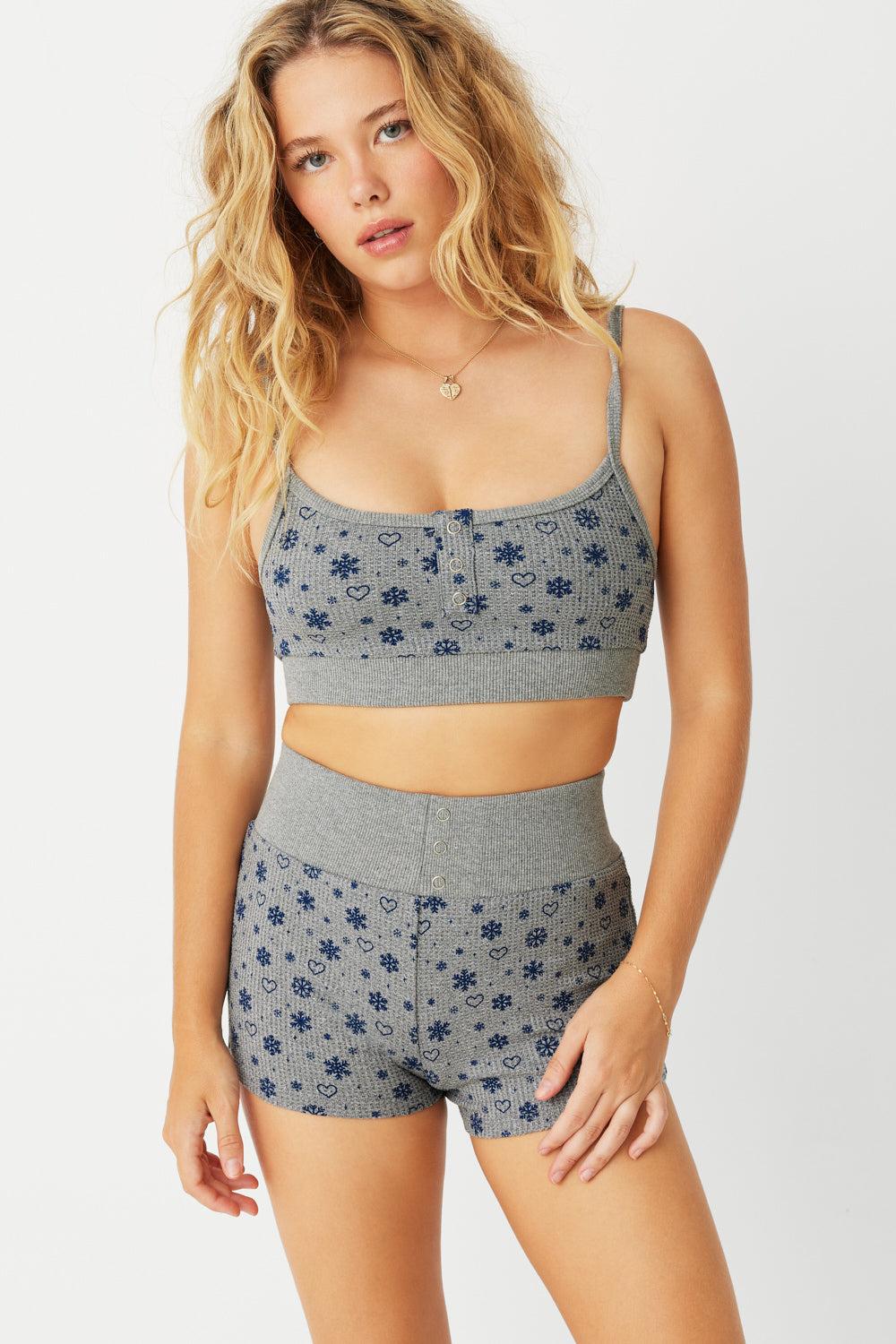 frankies bikinis Sugar Waffle Bralette Top Apres Ski