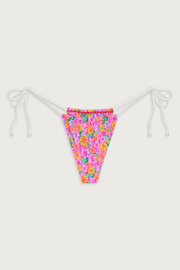 Frankies Bikinis Tia Floral Skimpy Bikini Bottom Daisy Pond