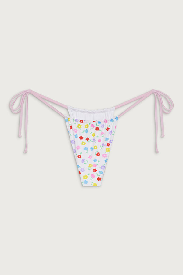 Frankies Bikinis Tia Floral Skimpy Bikini Bottom Dune Daisy