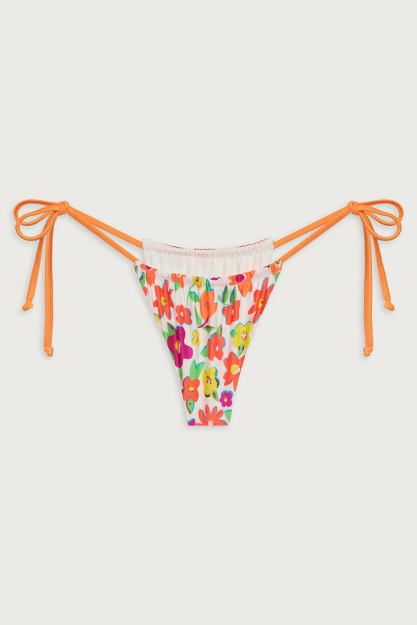 Frankies Bikinis Tia Shine Skimpy Bikini Bottom French Flowers